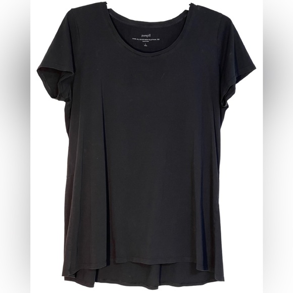 J. Jill Tops Pure Jill Scoop Neck Elliptical Tee Size Large Tall